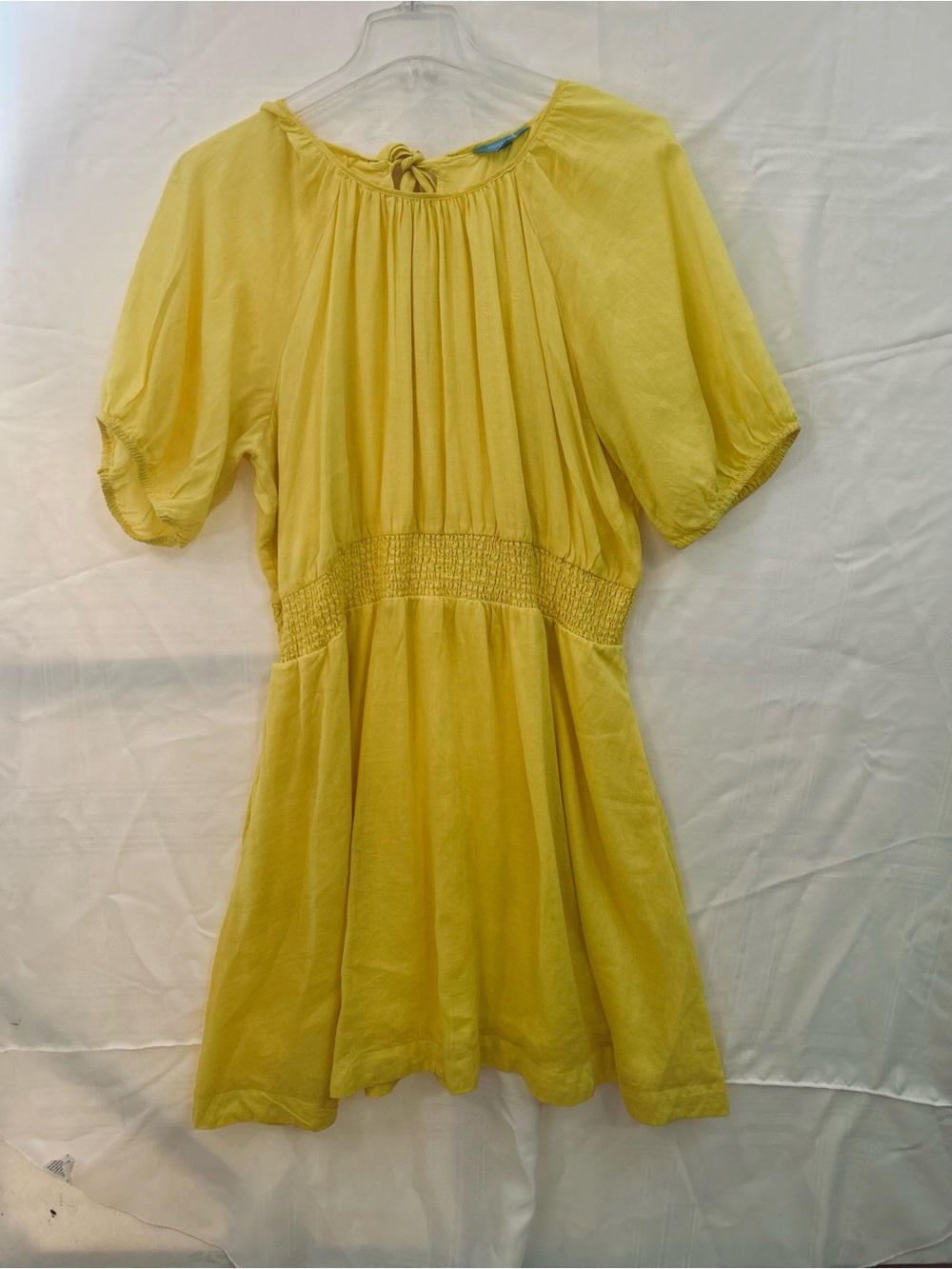 Plus size 2X Draper James Yellow boho midi dress with elastic waist and pockets. - Picture 6 of 10